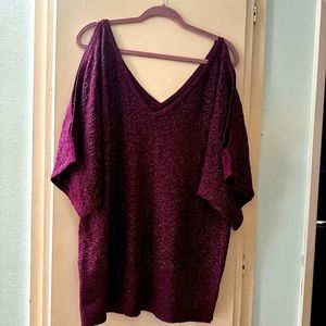 Cold shoulder sweater